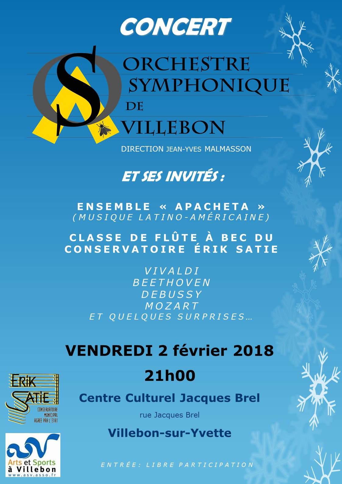 Affiche Orchestre Symphonique de Villebon